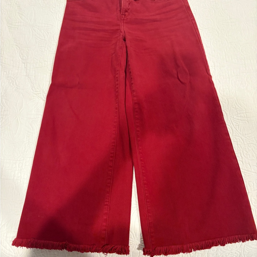 Risen Jean, Wine Wide-Leg Jeans
